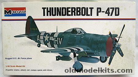 Monogram 1/48 P-47D Thunderbolt - 56th FG 61st  FS Lt. Col. Francis S. Gabreski or RAF No. 81 Sq - White Box Issue, 6838 plastic model kit